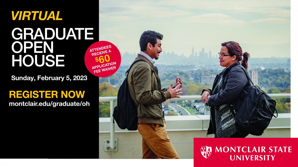 Virtual Graduate Open House University Calendar Montclair State University