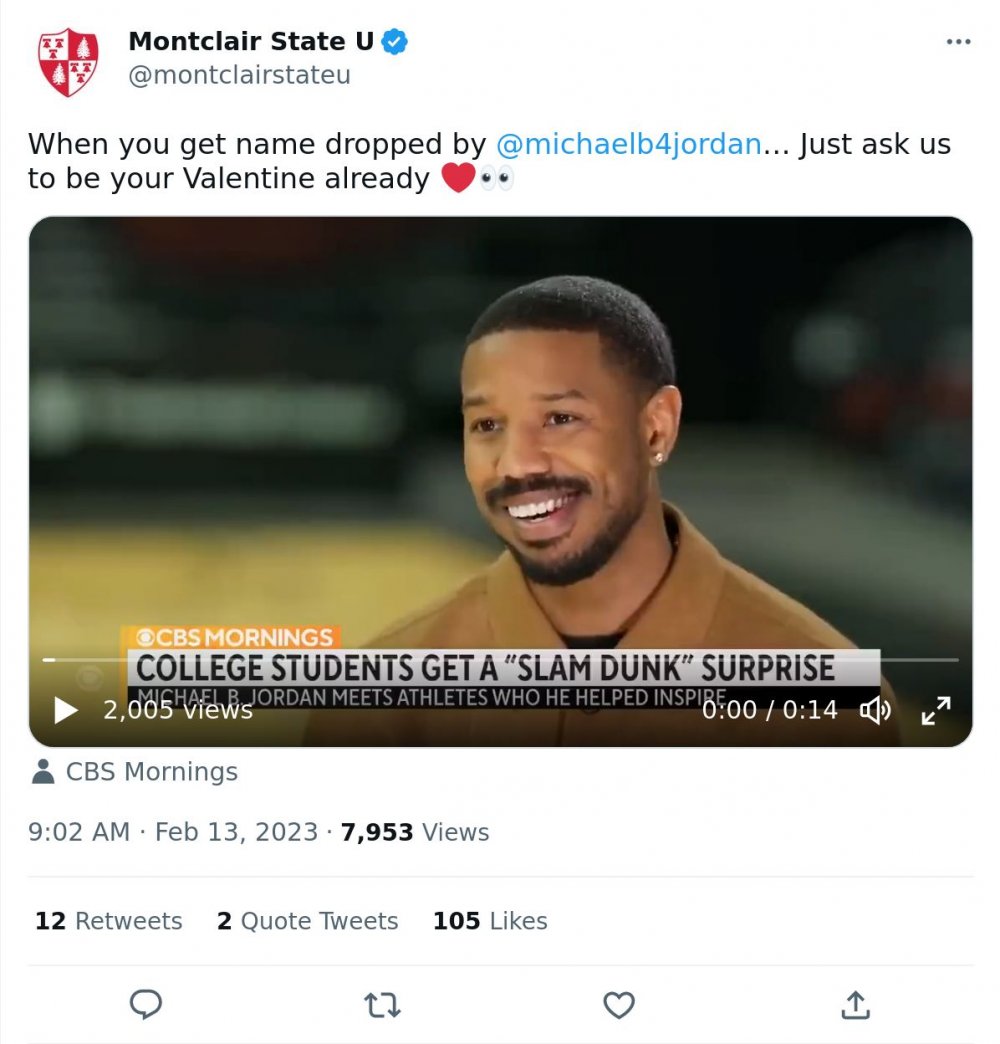 When you get name dropped by Michael B Jordan … Just ask us to be your Valentine already