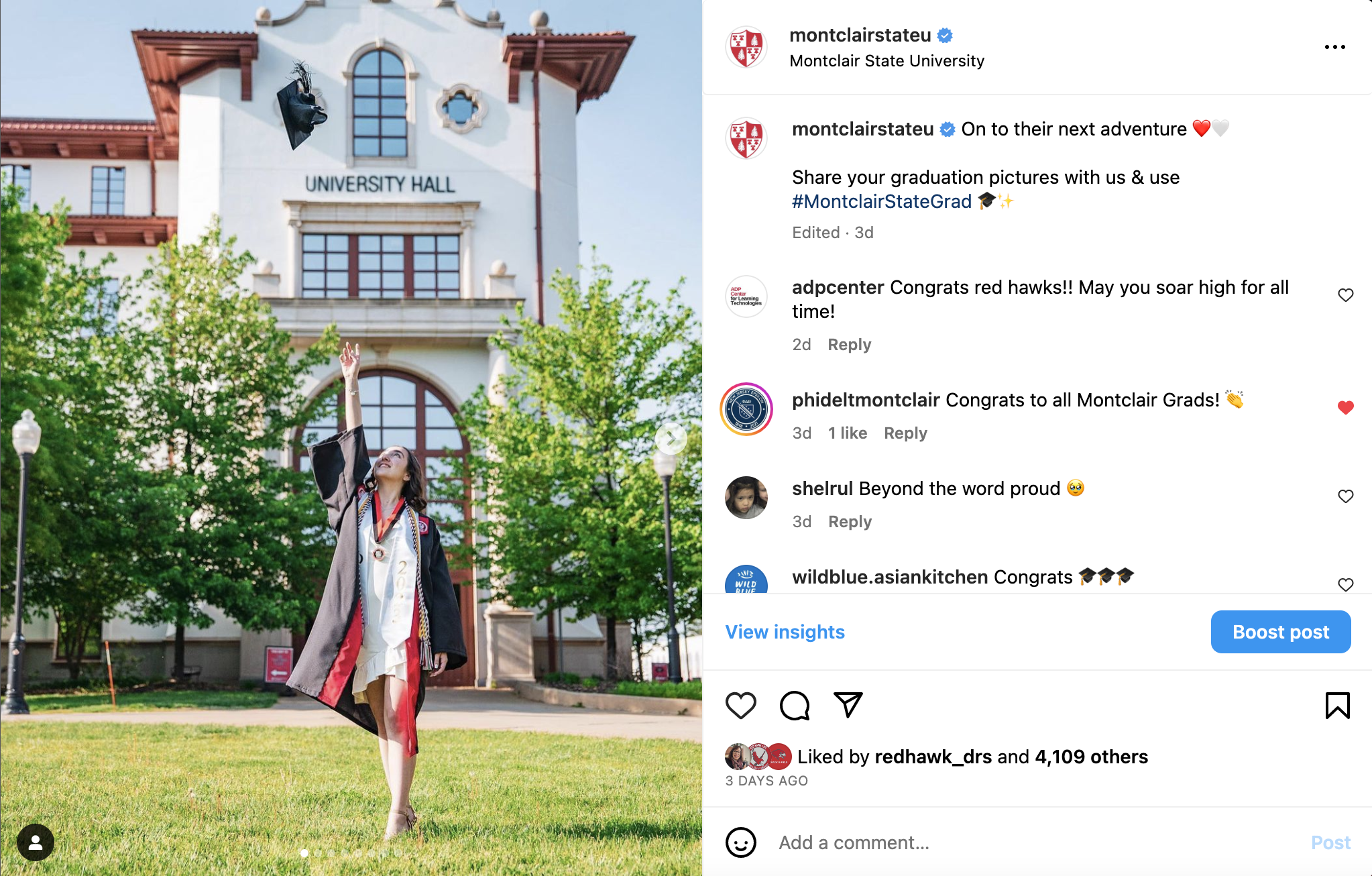 On to their next adventure! Share your graduation pictures with us & use #MontclairStateGrad