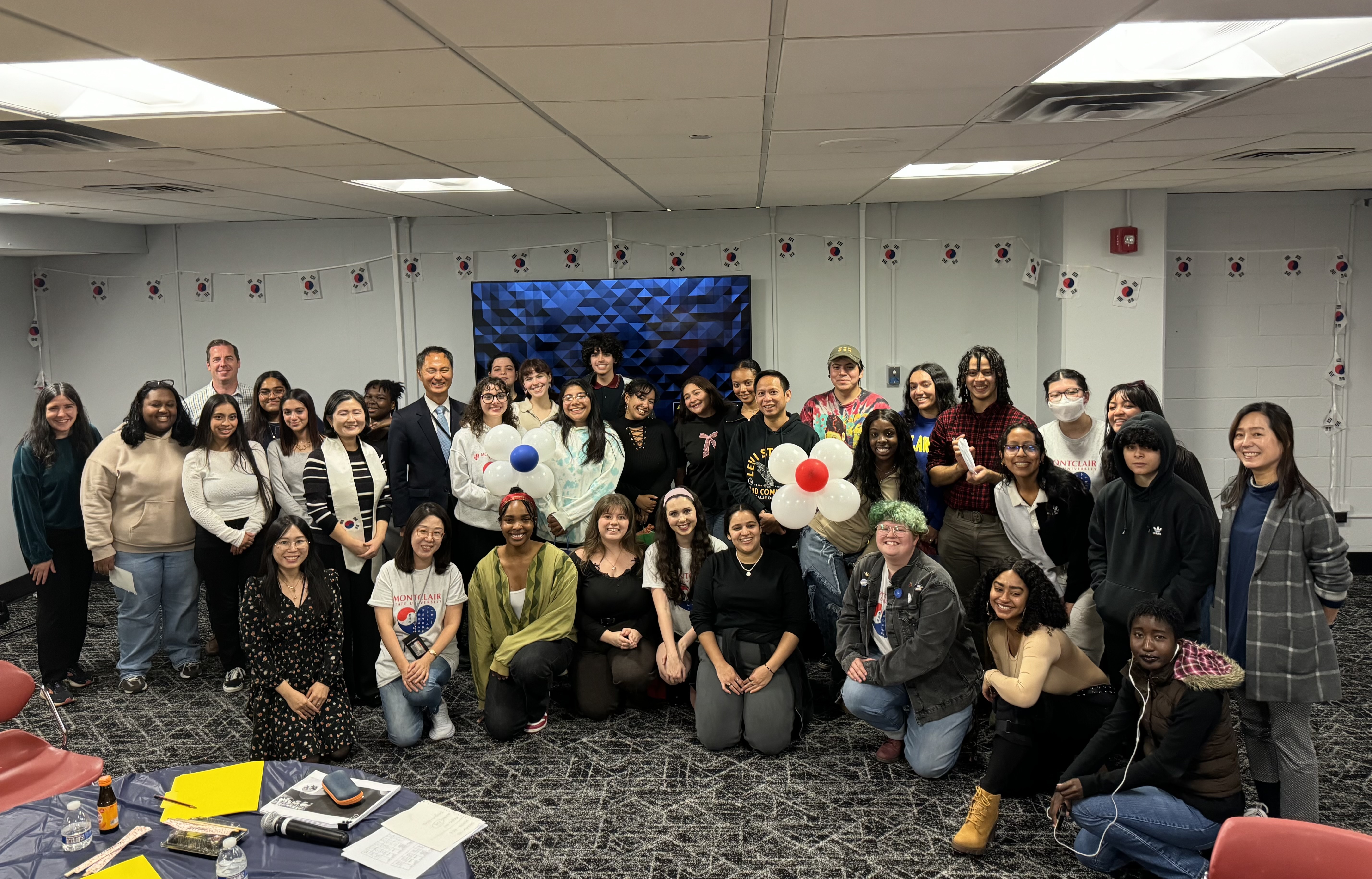 Group photo of the MSU Korean Speech competition event participants.