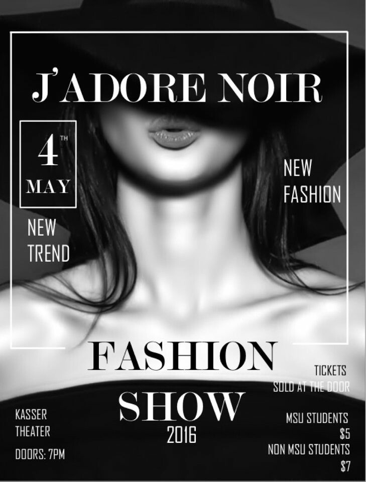 9th Annual Fashion Show “J’adore Noir” University Calendar