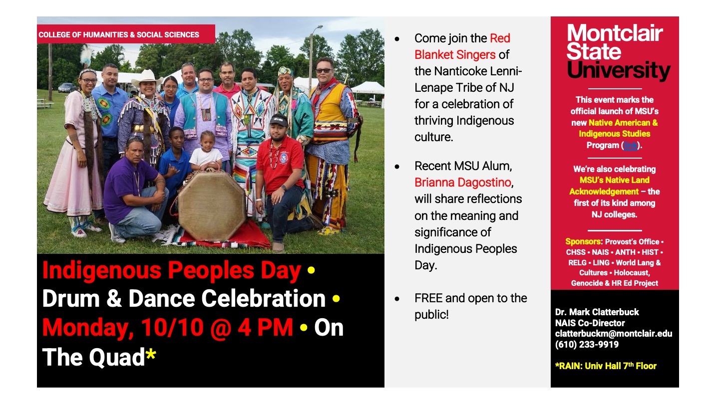 Indigenous Peoples Day Event Red Blanket Singers & Dance Event