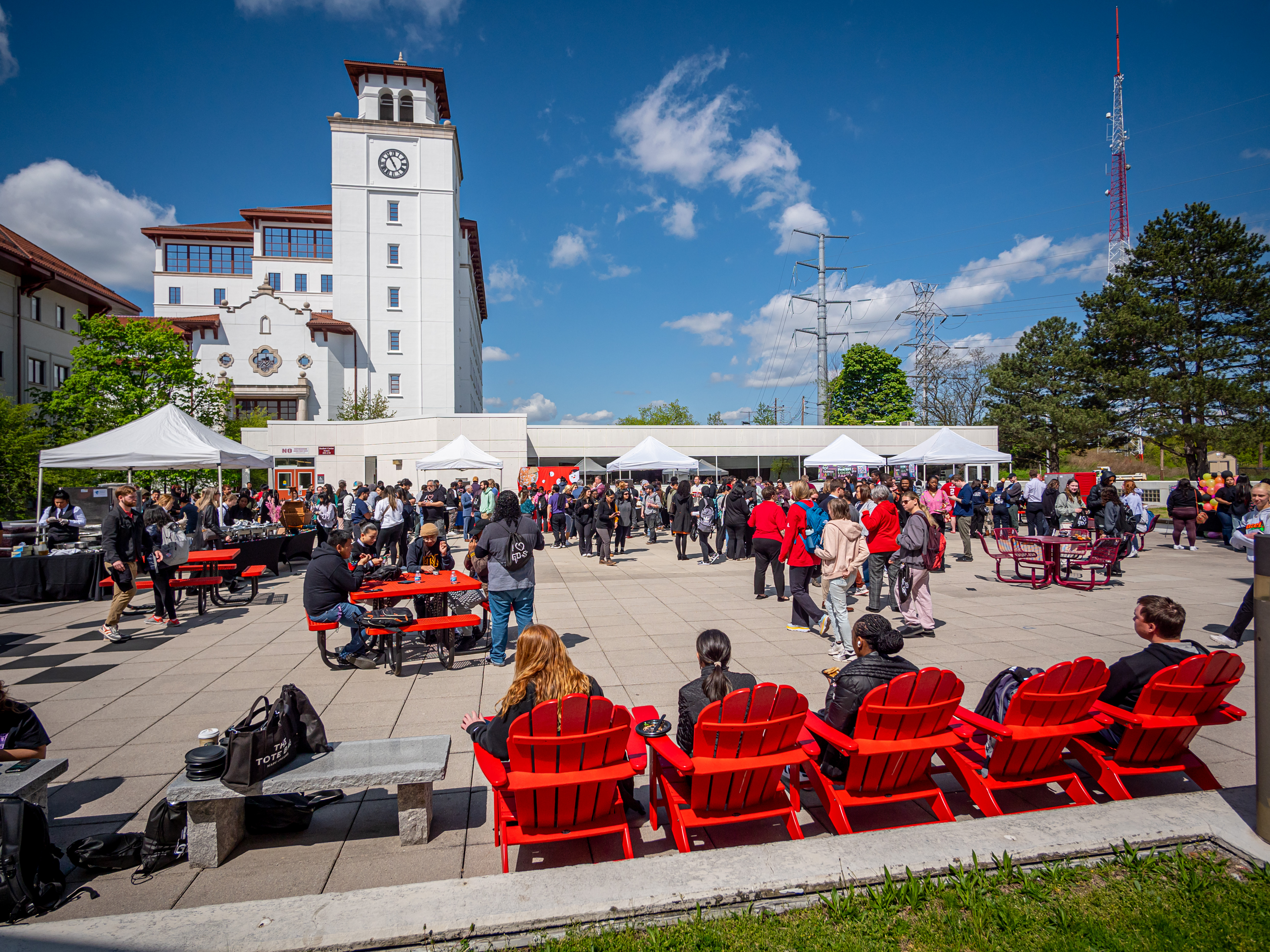 Photo of people enjoying food at the gourmet launch event