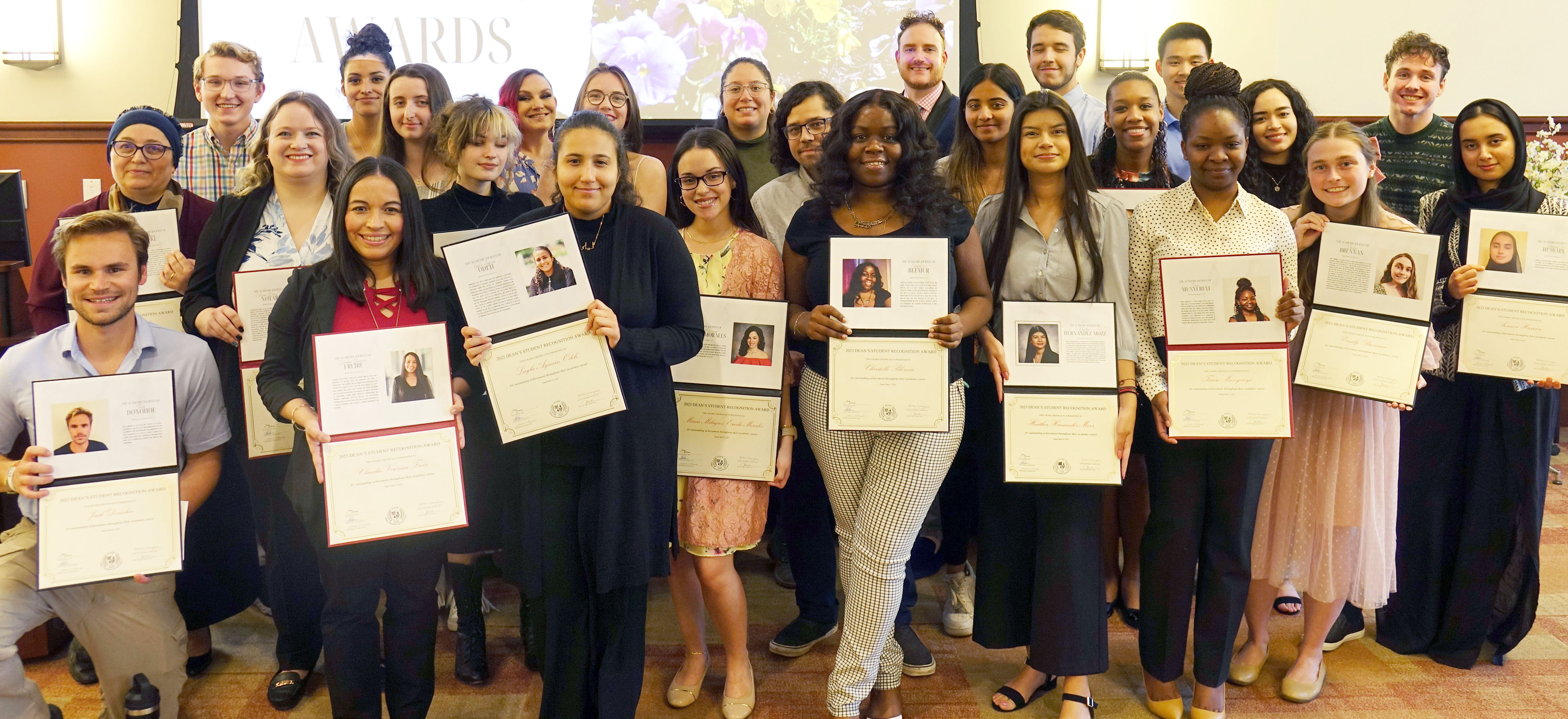 Photo of students receiving awards