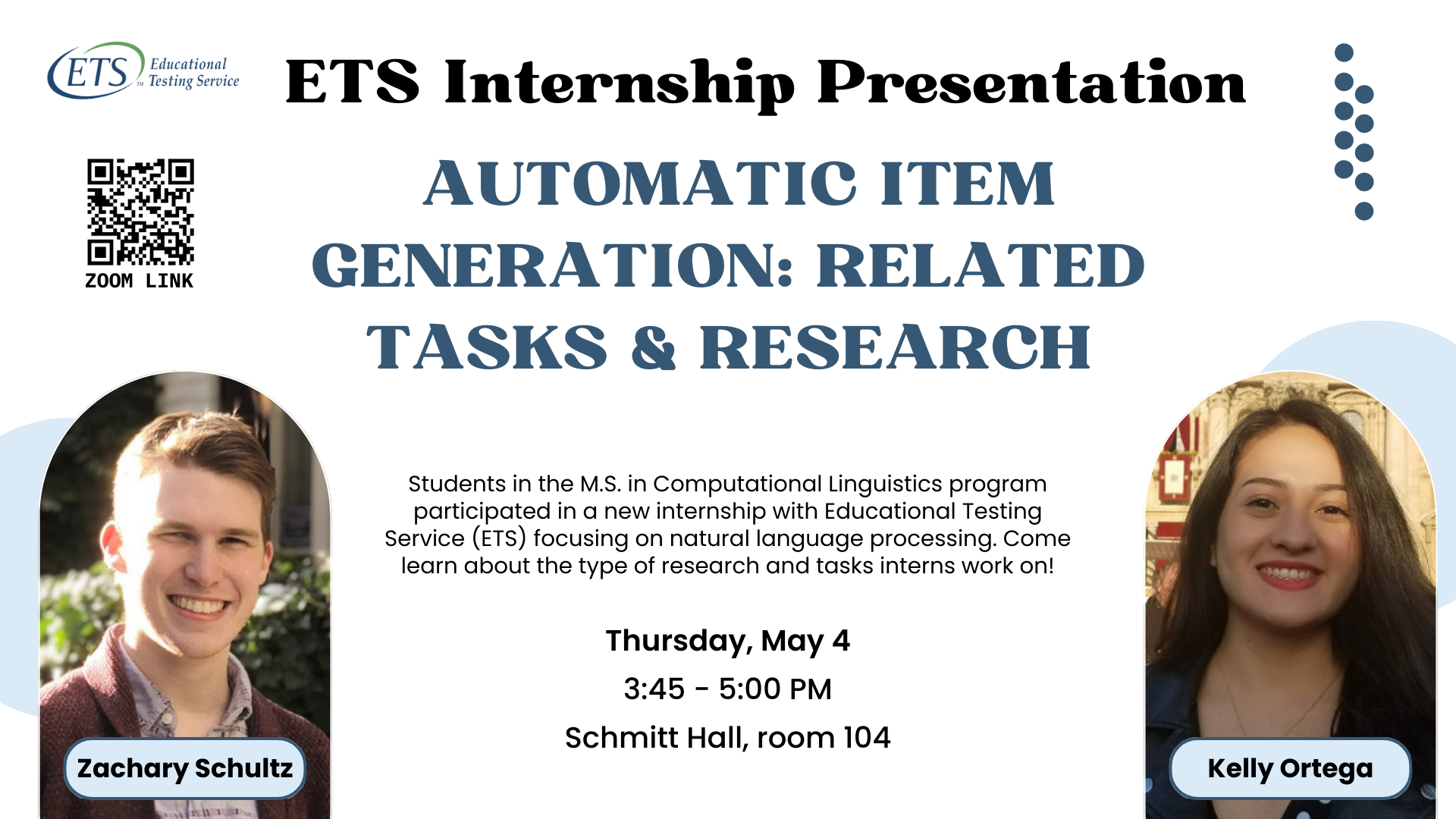 Educational Testing Service (ETS) Internship Presentations