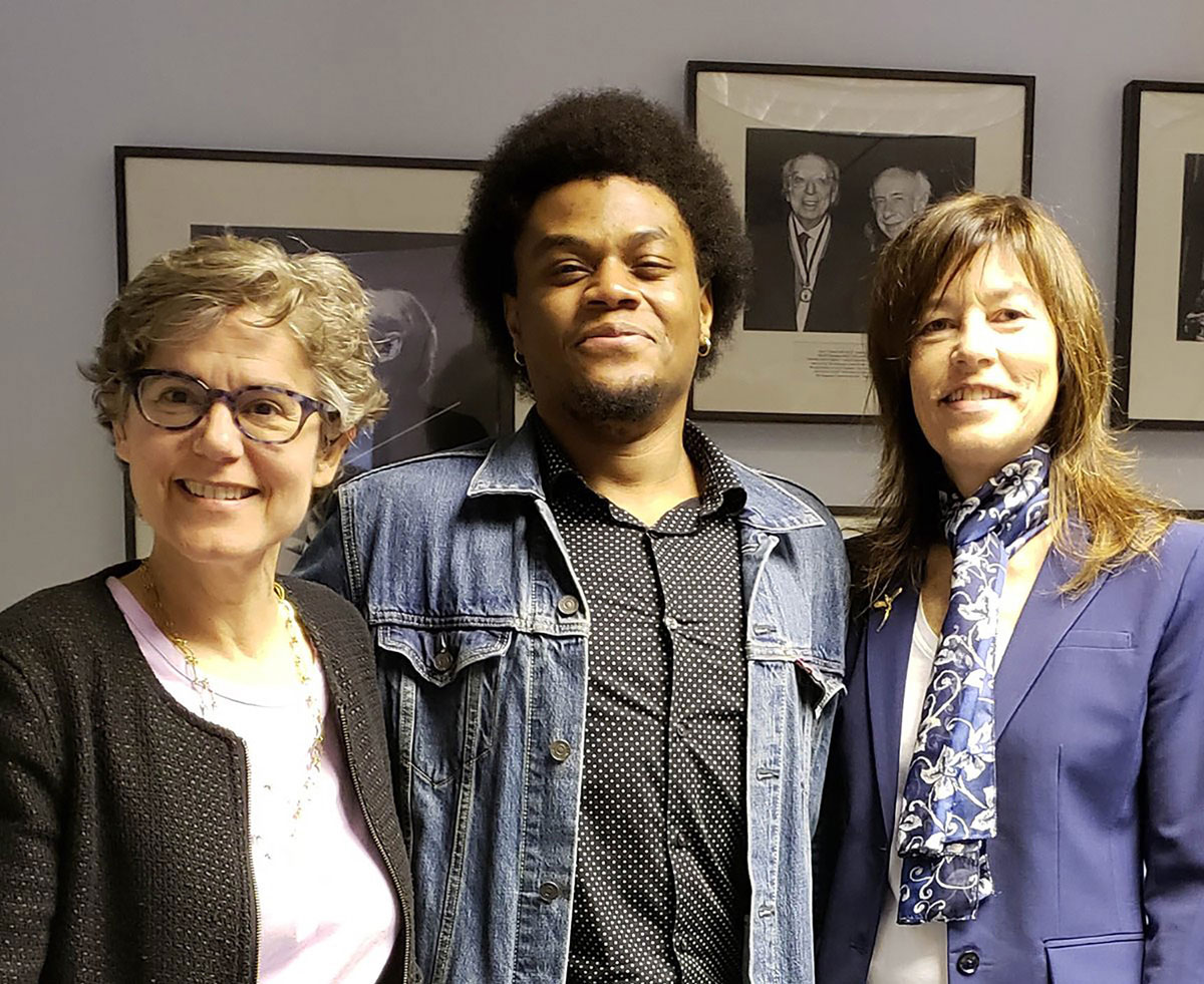 Aferdian Stephens with ASCAP’s Cia Toscanini and ASCAP Foundation Executive Director Colleen McDonough