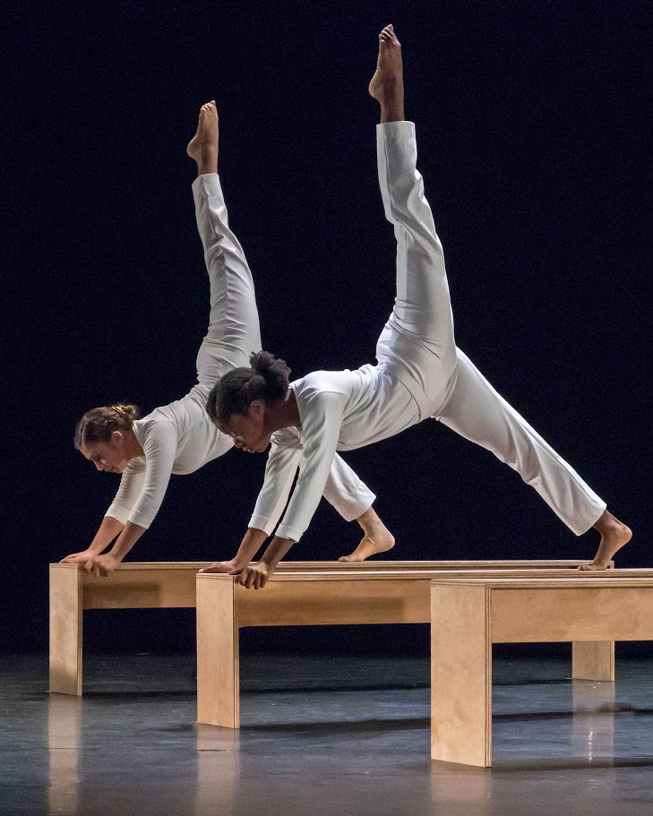 Dancers Tayler Riveron and Marsha Pierre perform To Have and To Hold, the dance they performed with Montclair State classmates at the Kennedy Center in June.
