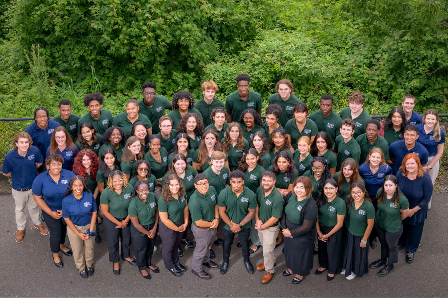 2024 Green Teams full group photo outside of CELS