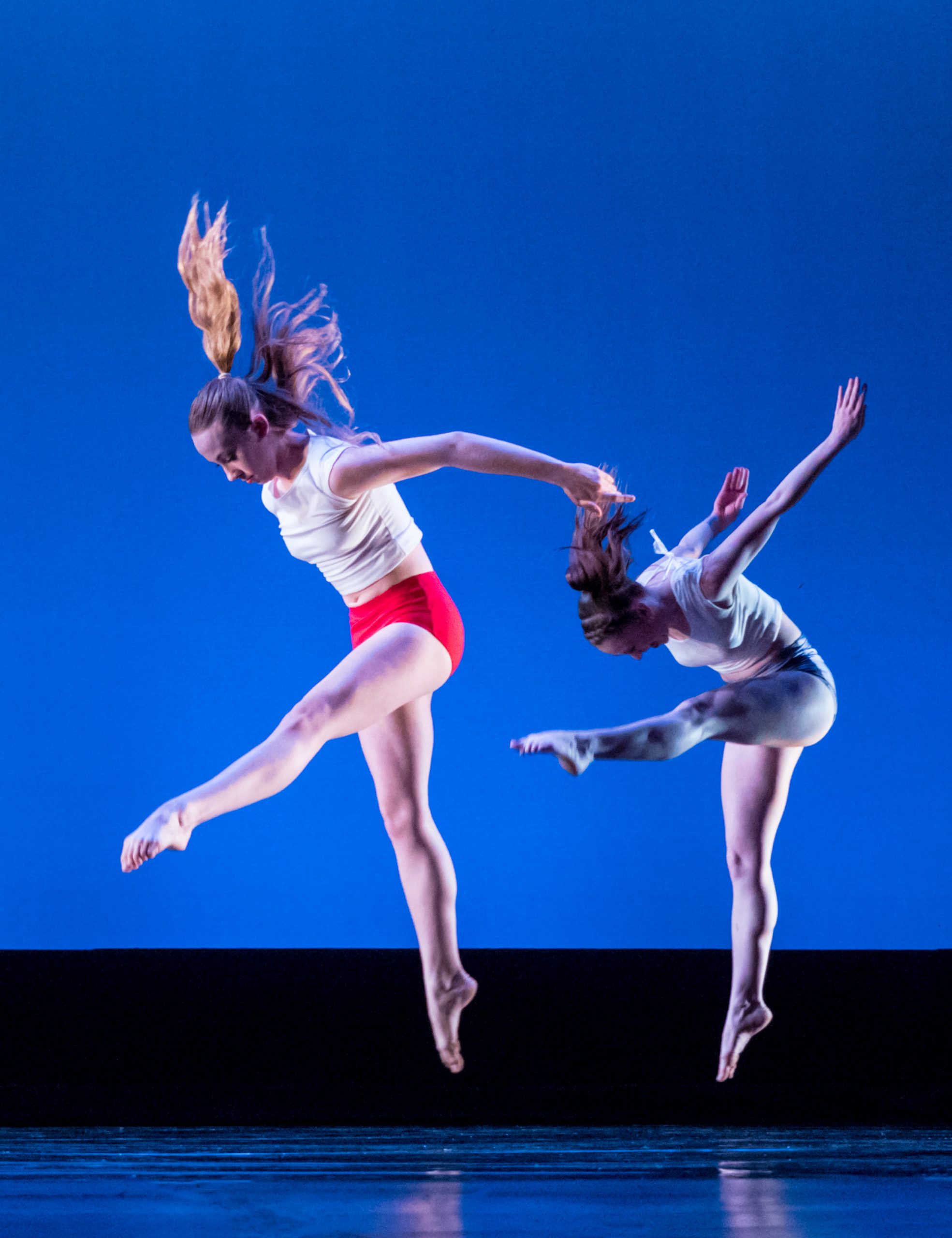 Preforming art dancers during a preformance.