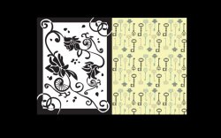 Winning designs from the 2016 Denali Home Collection Fifth Annual Design-A-Throw Competition. Left: 2nd place winner (black and white design) by Melanie Egan, right: 3rd place winner (patterned yellow) by Michelle Reynolds.