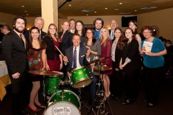 Cento Amici's 28th Annual Spring Scholarship Recipient Dinner with special guest Joe Piscopo (center), with College of the Arts students and attendees.