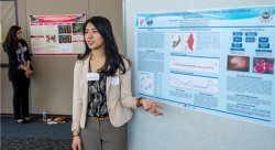 Myla Ramirez presents her research, "The Effects of Land Use on Water Quality of the Passaic River through Coliform Bacteria Levels."