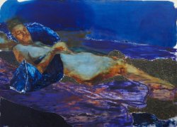 Doron Langberg, "Sleep" 2014, oil on linen, 50 x 70 inches