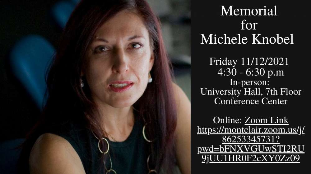 Memorial for Michele Knobel University Calendar Montclair