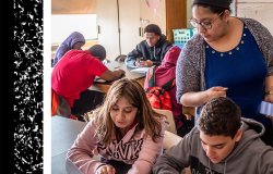 Deliris Diaz, a first-year teacher at East Side High School in Newark, New Jersey, teaches physics in the same high school where she excelled as a student in science.