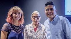 Feature image for English Students and Faculty Share Stage with Justice Ginsburg