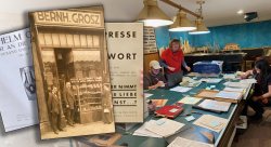 Collage of photos regarding Wilhelm Grosz