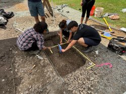 students digging at Montclair History Center