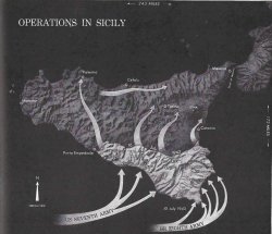 operations map of landings in sicily