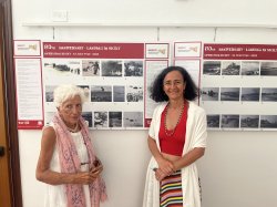 Carmela Zangara and Teresa Fiore inside the documentation center