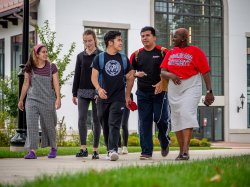 students on campus