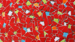 red mosaic tile pattern