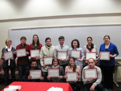 Student Recipients with their awards