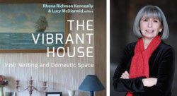 Image of Lucy McDiarmid and the cover of her new book: The Vibrant House.
