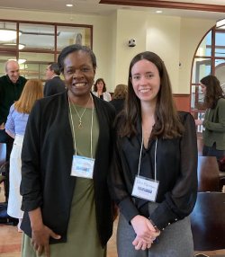 Denise O'Shea of Sprague Library and Ellen Flanagan, Vice Consul General of the Consulate General of Ireland, New York