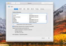 MAC wi-fi network setup