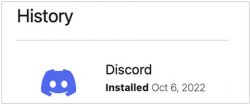 install history with discord