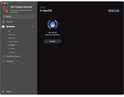 software center window with macOS security updates icon