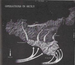 Map of the Landing in Sicily