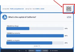 Poll Everywhere online poll with QR code
