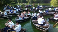 Feature image for Montclair State University Musicians Perform in Rowboats in Central Park
