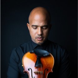 Daniel Bernard Romain with violin