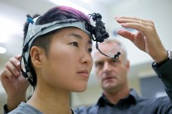 CEHS student in Exercise Lab