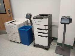 Printers in laptop lending lab