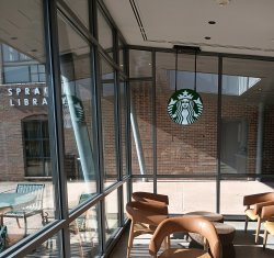 inside of new starbucks