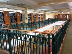 library atrium with several stacks