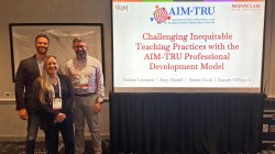 Dr. DiNapoli with doctoral candidates Helene Leonard and Denis Cook after their presentation at the NCSM Annual Conference