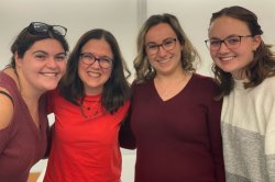 Dr. Eileen Murray with female students