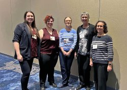 Gender and Sexuality Working Group at PME-NA 2024 including Amanda Provost (left)