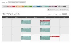 Screenshot of calendar view in Navigate.