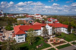 Aerial photo of campus