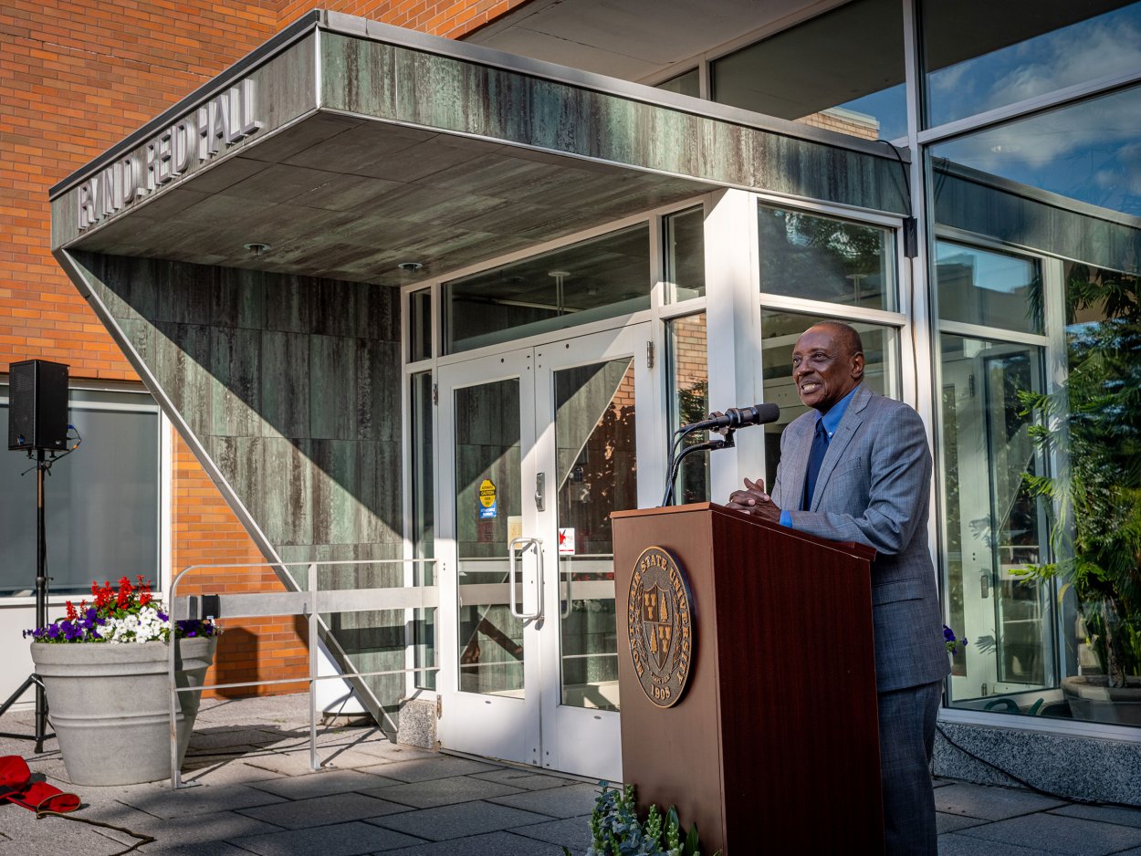 Chair of Honor dedication ceremony at Yogi Berra Stadium