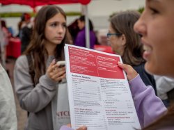 Brochure showing events happening for Montclair's open house.