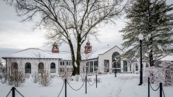 snowy pic of campus