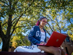 Girl on her laptop