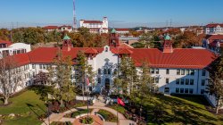 Cole Hall fall Aerial view.